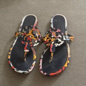 Gorgeous Tory Burch Colorful Patterned Sandals - great condition!